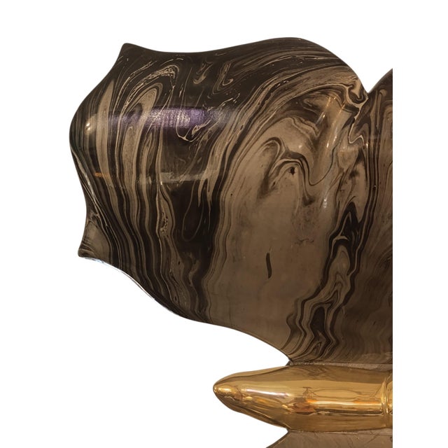 Vintage Italian Butterfly Wall Light, 1970s For Sale - Image 3 of 5