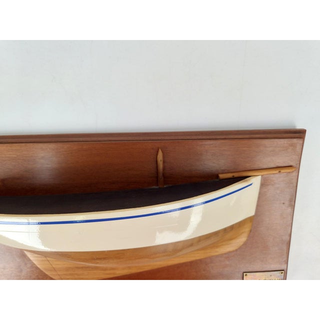 Vintage Handcrafted Half-Model Côtre De Carantec Boat by Daniel Guyomarch, 1990s For Sale - Image 4 of 11