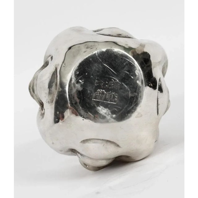 1980s Silver Plated Bronze Buddha, 1980s For Sale - Image 5 of 8