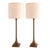 Palecek Ridge Lamps, Hollywood Regency - Original Lamp Shades, Harps & Finials - A Pair For Sale