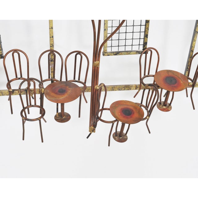 Brass C. Jeré Attrib. Brass Parisian Café Bistro Wall Sculpture For Sale - Image 8 of 18