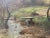 Victor Mytteis (1874-1936) Hungarian Country Landscape with Figures c.1902 Charming oil painting titled "A brook w/ a...