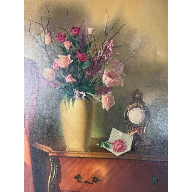 1960s Nat Krate (1918–2013) “The Awakening” Original Oil on Canvas Painting in Silver Wood Frame For Sale - Image 11 of 18