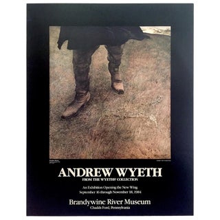 Andrew Wyeth Vintage 1984 Lithograph Print Exhibition Poster " Trodden Weed " 1951 For Sale