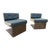 Pair of Stainless Steel Frame Lounge Chairs For Sale