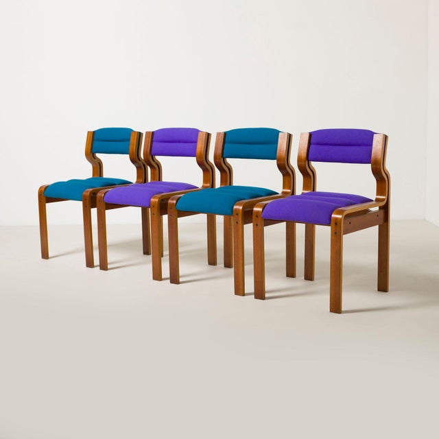 Mid-Century Modern Dining Chairs by Jan Bocan for Holesov, Czechoslovakia, 1970, Set of 4 For Sale - Image 3 of 15