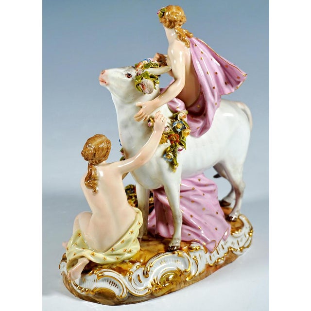 Rococo Porcelain Group by J.F. Eberlein for Meissen For Sale - Image 3 of 9