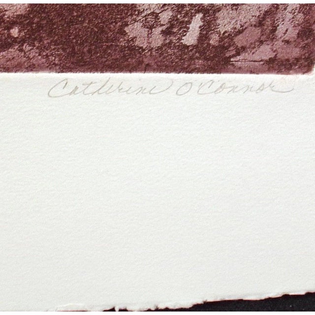 Blue 1980s "Hollister Ranch I and II" Landscape Etchings by Catherine O'Connor - a Pair For Sale - Image 8 of 12