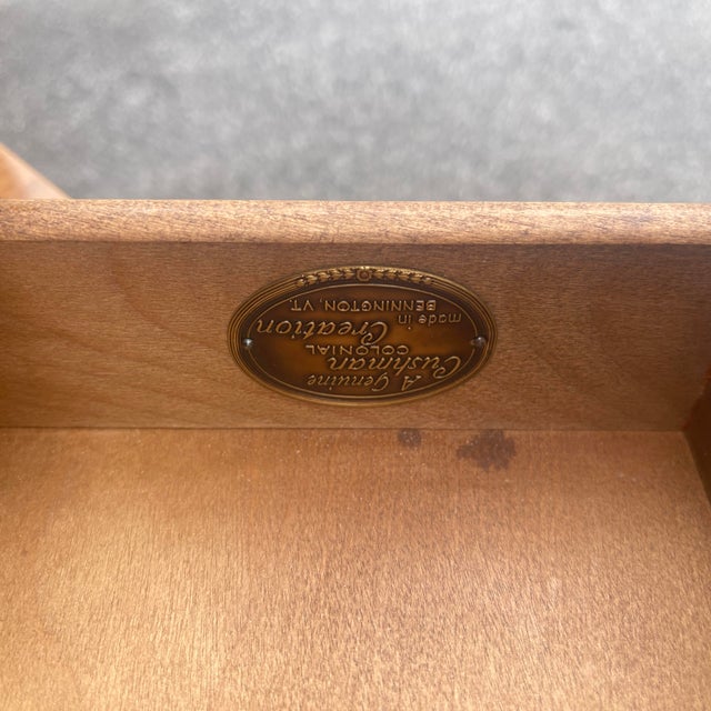 Vintage Cushman Colonial Solid Maple 2 Drawer Dresser Topper or Jewelry Box For Sale In Philadelphia - Image 6 of 12