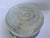 Vintage 1940s Art Deco Clear & White Pressed Glass Chrome Flush Mount Ceiling Light For Sale - Image 4 of 12
