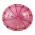 Vintage Murano Mid Century Pink Aventurine Ribbons Gold Flecks Italian Art Glass Scalloped Rim Bowl For Sale