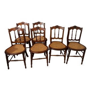 Late 19th Century American Renaissance Revival Walnut Dining Chairs For Sale