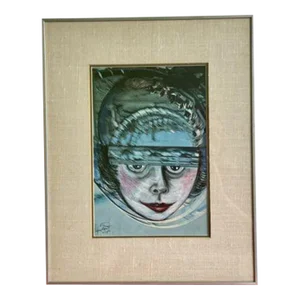 1978 “Ferris Wheel” Photo Manipulation Mixed Media Art Signed, Framed
