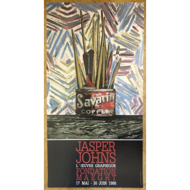 Jasper Johns (1930) The graphic work Original exhibition poster - Paris - 1986 Dimensions: 80 x 42 cm very good condition...