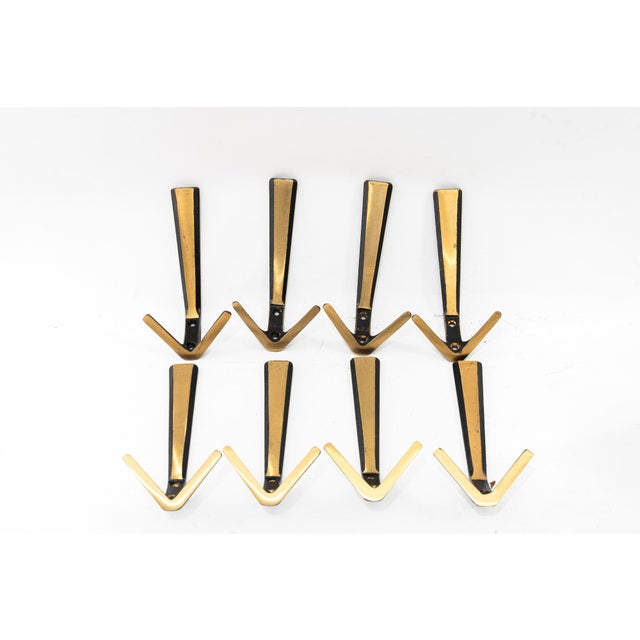 Mid-Century Modern Wall Hooks by Baller Hertha, Vienna, Austria, 1950s, Set of 8 For Sale - Image 3 of 8