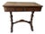 Antique Writing Table / Console With Turned Legs & Brass Pulls For Sale