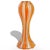 Murano Murano Salviati Barbini 1950s Vintage Orange White Gold Flecks Italian Art Glass Flower Vase For Sale - Image 4 of 6