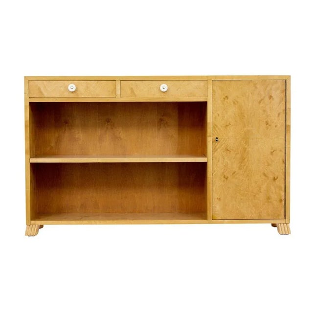 Swedish Birch Low Open Bookcase, 1950s For Sale - Image 10 of 10