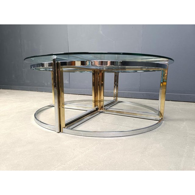 Large Coffee Table Set attributed to Maison Charles, 1970s, Set of 5 For Sale - Image 10 of 13