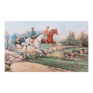 'Steeplechase' by George Harrington, Boston, Massachusetts, National Academy of Design, Beagle, Horse