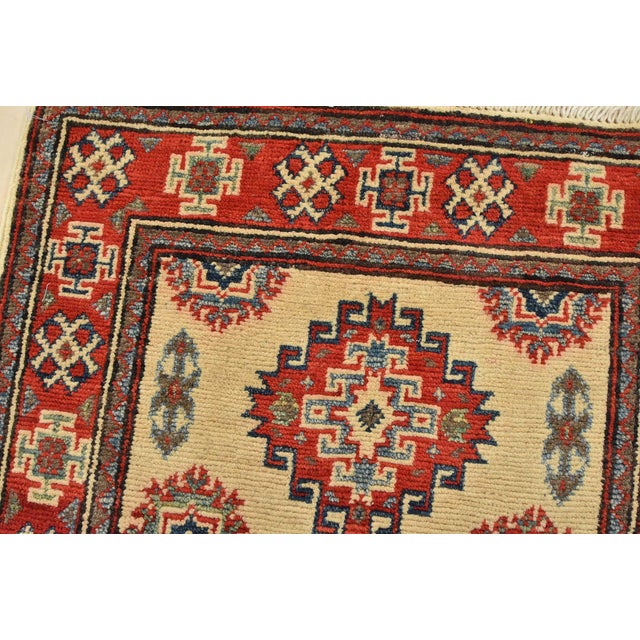 2020s Kazak Rug 2′ X 3’2” Beige Wool Tribal Hand-Knotted Oriental Carpet For Sale - Image 5 of 9