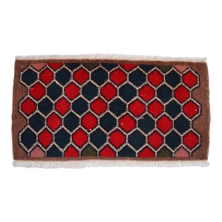 1970s Hand Knotted Small Rug, Entryway Rug, Bath Mat, Kitchen Decor, Turkish Rug, Doormat 1'4" X 2'8" For Sale