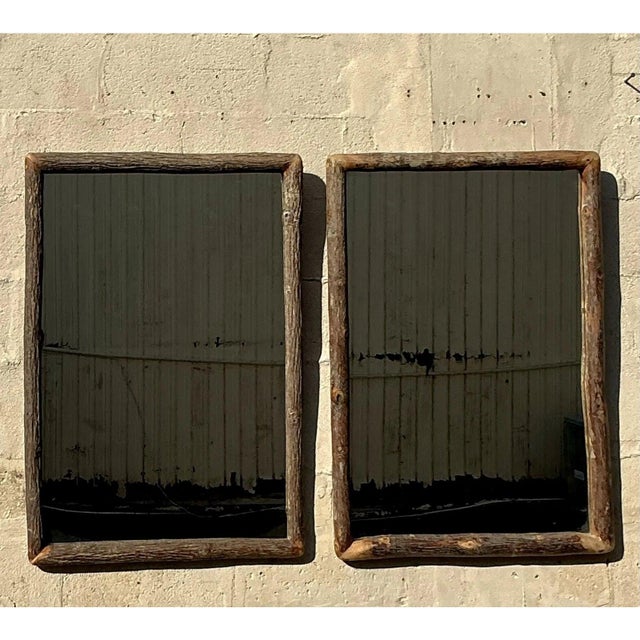 Late 20th Century Vintage Rustic Branch Mirror - A Pair For Sale - Image 5 of 10