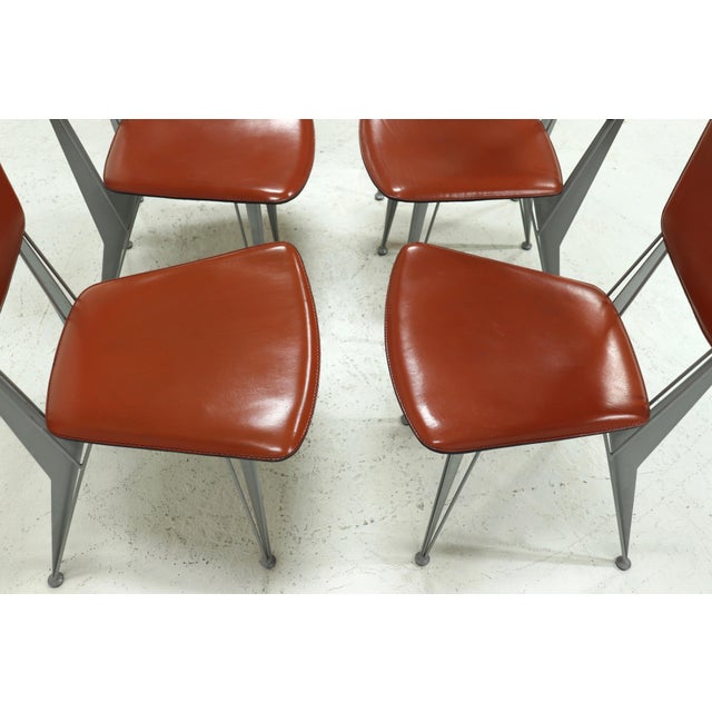 Model T38 Dining Chairs by Studio Archirivolto for Fasem, Italy, 1980s, Set of 6 For Sale - Image 12 of 14
