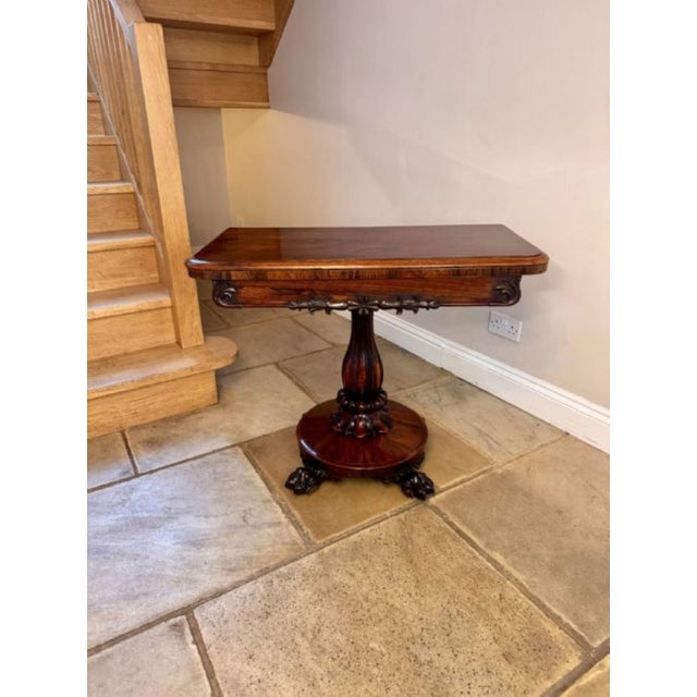 Antique William IV Rosewood Card Tables, 1830, Set of 2 For Sale - Image 3 of 7