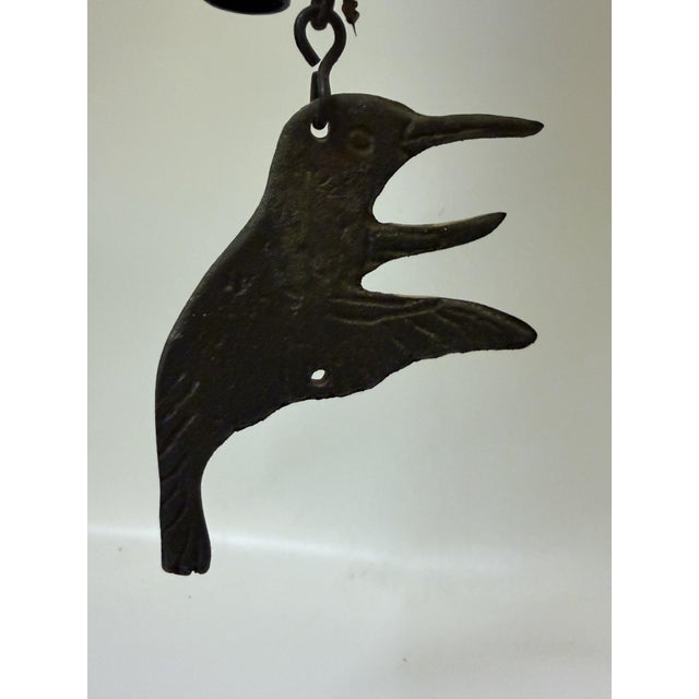 Mid-Century Modern Patinated Bronze Wind Chimes in the Style of Walter Lamb - 27" For Sale - Image 12 of 15