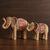 This set of paired rattan elephant sculptures is woven with natural rattan to shape its body. The back is matched with a...