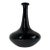 11 In. Tall Murano Art Glass Black Spiral Textural Swirl Vase For Sale