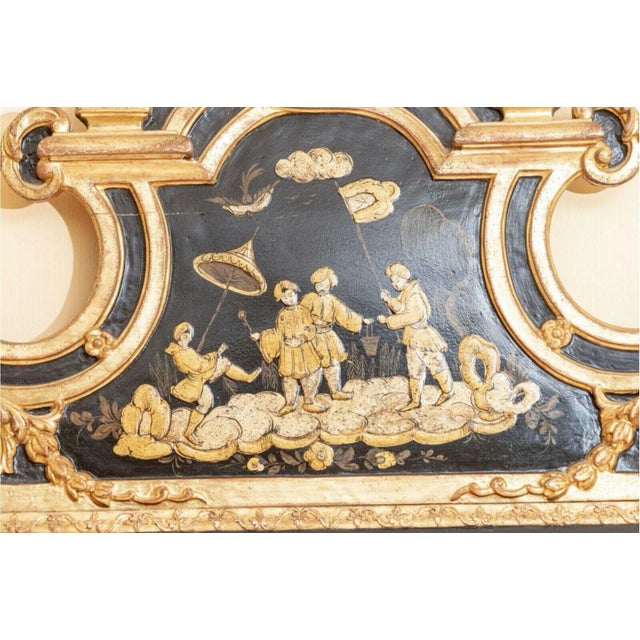 20th Century Antique Chinoiserie Gilt Wood Statement Mirror For Sale - Image 4 of 13