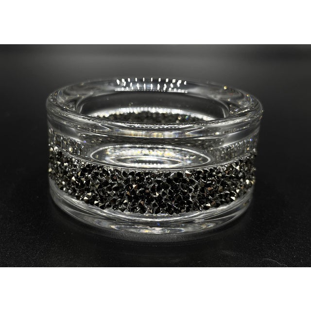 Black Crystal Candleholder from Swarovski, 1980s For Sale - Image 6 of 10