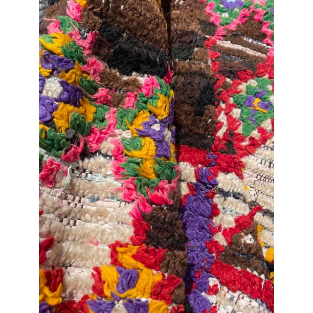 1980s Mid-Century Vintage Berber Moroccan Boucheruite Rug For Sale - Image 9 of 11