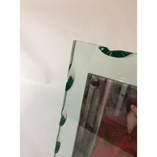 Photo Frame in Thick Chiselled Crystal Glass from Fontana Arte, 1940s For Sale - Image 6 of 11