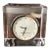 Simon Pearce Woodbury Square Glass Cube Clock For Sale