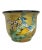 Vintage Chinoiserie Ceramic Painted Cachepot With Peacocks Birds Pattern For Sale - Image 10 of 10