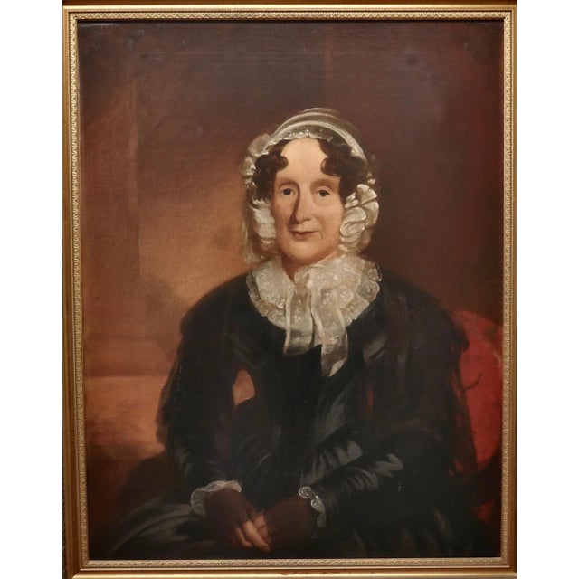Portrait of a Gentlewoman, 1850, Oil on Canvas For Sale - Image 11 of 11