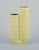Gunnar Nylund (1904-1997) for Rörstrand, Sweden. Two-part ceramic vase in chamotte clay. Yellow/green glaze. Mid-20th...