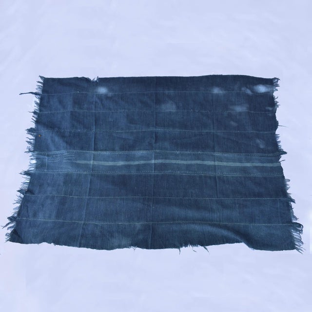 African Early 20th Century Indigo Textile Dogon or Mossi 54x37Inch For Sale - Image 3 of 9