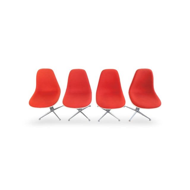 Metal Vintage Fiberglass La Fonda Chairs by Charles Eames for Vitra, Set of 4 For Sale - Image 7 of 11