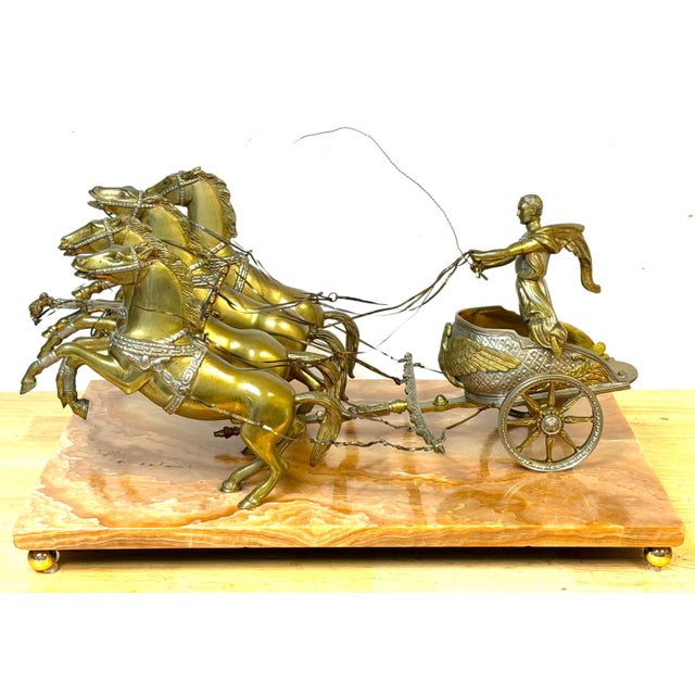 Monumental Grand Tour Imperial Roman Triumphator Driving a Four-Horse Quadriga For Sale - Image 15 of 18