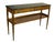 Neoclassical style black cherry console table by Baker. Features solid brass accents, dovetailed solid oak drawer...