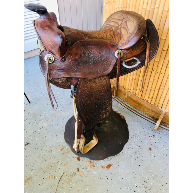 1970s Vintage Western Horse Saddle Bar Stool Chairish
