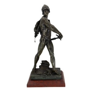 Mid 19th Century Émile Picault Bronze Sculpture – "Honor • Patria"