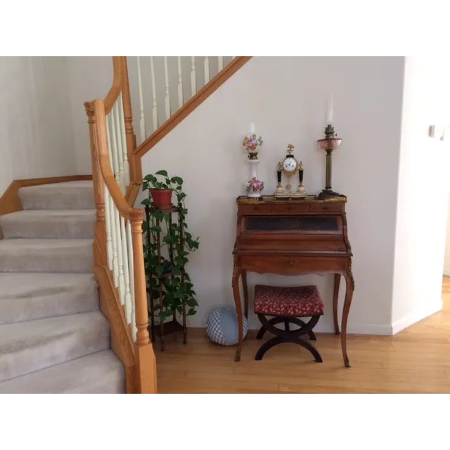 Antique French Vernis Secrétaire à Cylindre De Style Napoleon Iii For Sale - Image 11 of 12