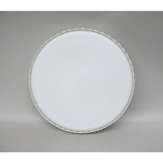 Modern Vintage German Ceiling Light in Frosted Glass, 1960s For Sale - Image 3 of 18