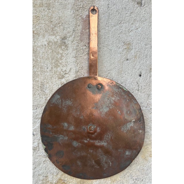 Metal Large French Copper Lid With Stamped Initials, C 1890's For Sale - Image 7 of 8