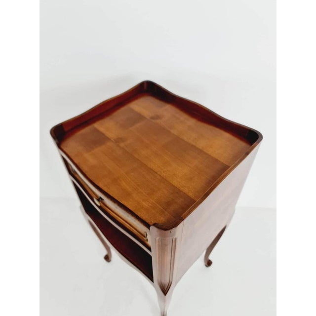 Art Deco French Oak Bedside Table, 1960s For Sale - Image 5 of 11